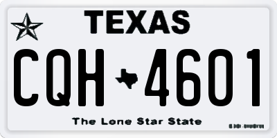 TX license plate CQH4601