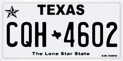TX license plate CQH4602