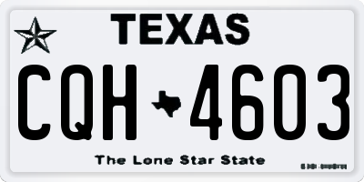 TX license plate CQH4603