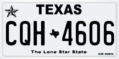 TX license plate CQH4606
