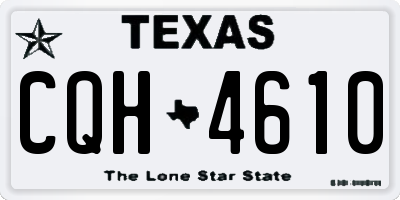 TX license plate CQH4610