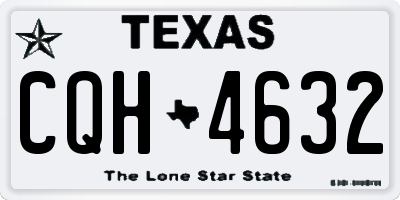 TX license plate CQH4632