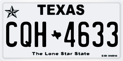 TX license plate CQH4633
