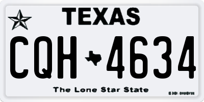 TX license plate CQH4634