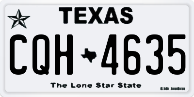 TX license plate CQH4635