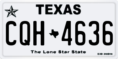 TX license plate CQH4636