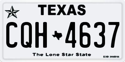 TX license plate CQH4637