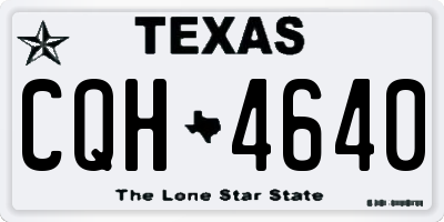 TX license plate CQH4640