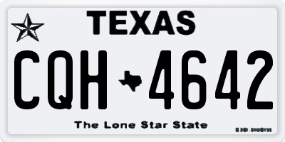 TX license plate CQH4642