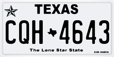 TX license plate CQH4643