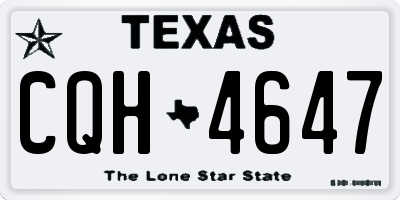 TX license plate CQH4647