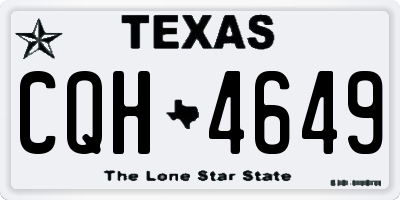 TX license plate CQH4649