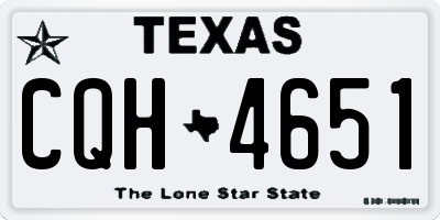 TX license plate CQH4651