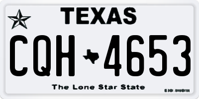 TX license plate CQH4653