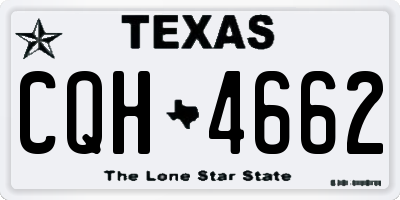 TX license plate CQH4662