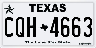 TX license plate CQH4663