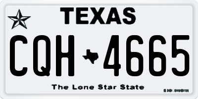 TX license plate CQH4665