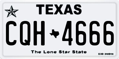 TX license plate CQH4666