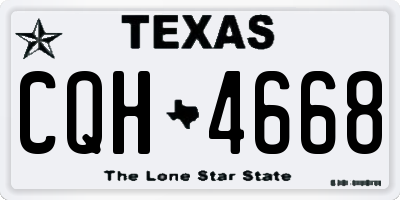 TX license plate CQH4668