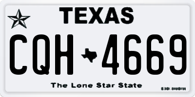 TX license plate CQH4669