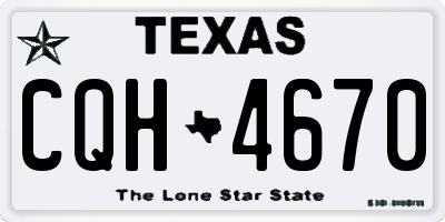 TX license plate CQH4670