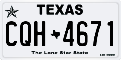 TX license plate CQH4671
