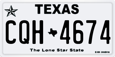 TX license plate CQH4674