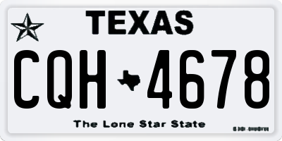 TX license plate CQH4678