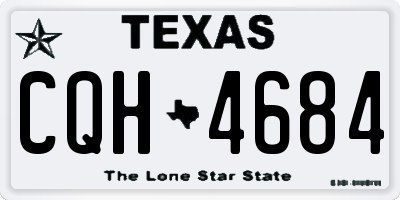 TX license plate CQH4684