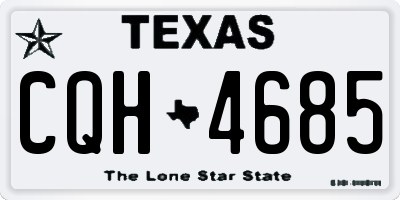 TX license plate CQH4685