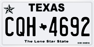 TX license plate CQH4692