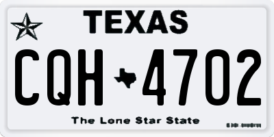 TX license plate CQH4702