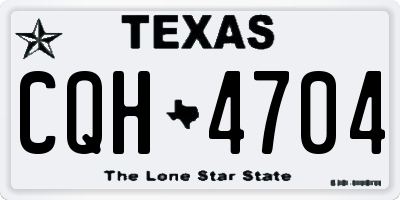 TX license plate CQH4704