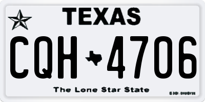 TX license plate CQH4706