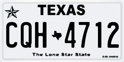 TX license plate CQH4712