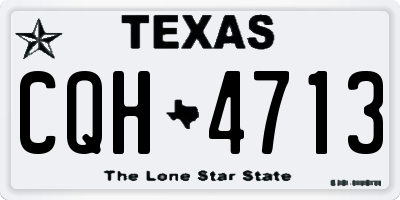 TX license plate CQH4713
