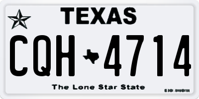 TX license plate CQH4714