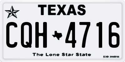TX license plate CQH4716