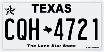 TX license plate CQH4721