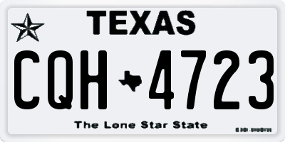 TX license plate CQH4723
