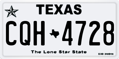 TX license plate CQH4728