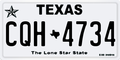 TX license plate CQH4734