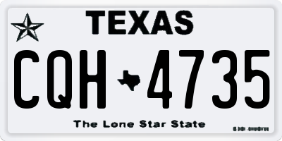 TX license plate CQH4735