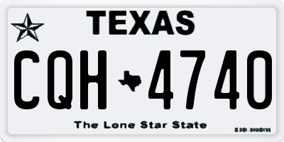 TX license plate CQH4740