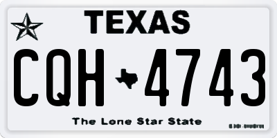 TX license plate CQH4743