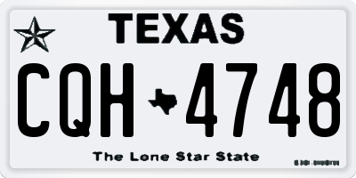 TX license plate CQH4748
