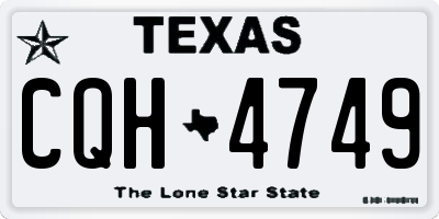 TX license plate CQH4749