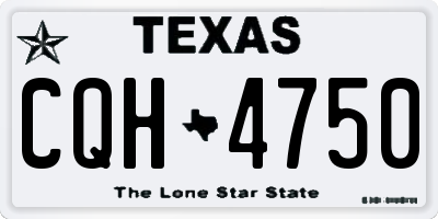 TX license plate CQH4750