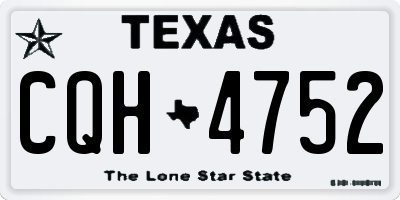 TX license plate CQH4752