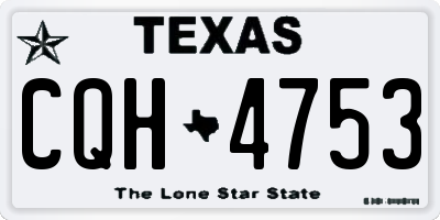 TX license plate CQH4753